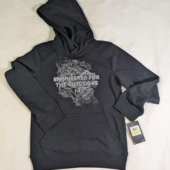 NWT Under Armour boy's Youth Medium size 10/12 Black Hoodie Engineered outdoors - Picture 1 of 4